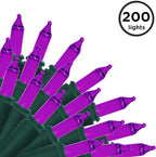Brite Star 100 Count Mini String Christmas Lights, Purple - 22 feet Indoor/Outdoor Christmas Tree Lights with Green Wire (Set of 2)