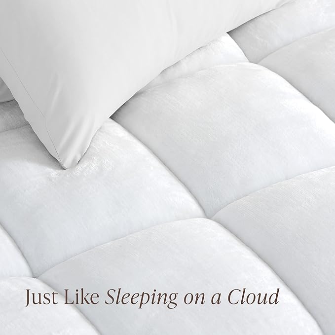 Bare Home Split King Microplush Mattress Topper - Pillow Top Reversible - Dual Sided All-Season - 8" to 24" Deep Pocket - Soft Fitted Cover - Plush Mattress Pad (Split King - 2 Twin XL)
