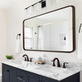 ANDY STAR Bronze Bathroom Mirror, 30x48 Inch Oil Rubbed Bronze Mirror Rounded Rectangle Tube Metal Frame 1’’ Deep, Wall-Mounted Horizontal/Vertical