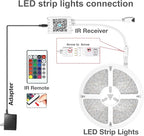 DAYBETTER Led Strip Lights 400 ft (4 Rolls of 100 ft) Color Changing Lights Strip for Bedroom, Desk, Indoor Room Bedroom Valentine Decor, with Remote and 24V Power Supply