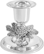 The Dreidel Company Shabbat Candlesticks Candle Holders Silver Plated, 2 Candlesticks Set (12 Sets)