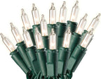Holiday Pride Warm White Christmas Tree Lights - 100 Count Clear White Christmas Lights on Green Wire (24 Ft) - Indoor/Outdoor Use - UL Listed - Static & Blinking Modes - Connectable