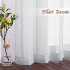 NICETOWN Thin Sheer Curtain Panels - Lightweight Voile Curtains Window Treatment (Light Gray, 2-Pack, 54" Wide x 45" Long)