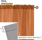 Aiyufeng Orange Sheer Curtains 84 Inches Long 2 Panels Set, Light Filtering Soft Airy Voile Rod Pocket Orange Sheer Window Drapes for Bedroom Living Room, Each 40Wx84L Inches