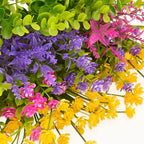 36 Bundles Outdoor Artificial Fake Flowers UV Resistant No Fade Boxwood Faux Plastic Shrubs Plants for Garden Patio Porch Window Box Home Wedding Farmhouse Hanging Décor