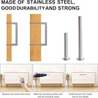Cabinet Pulls Brushed Nickel Cabinet Handles Square Drawer Pulls, 5 Pack 3 Inch Stainless Steel Kitchen Door Cupboard Cabinet Handles, Cabinet Hardware Drawer Handles, 76mm Hole Centers