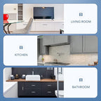 Ravinte 25 Pack Brushed Nickel Kitchen Cabinet Handles 3-3/4 Inch Cabinet Pulls Square Kitchen Hardware for Cabinet Drawer Pulls Drawer Handles Come with Screwdriver
