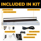LED Under Cabinet Lighting Hardwired - 3CCT 32 Inch Bronze Finish - Undercabinet Lights for Kitchen - Linkable Undercounter Dimmable Plug in Light or Hard Wired - Under Counter Fixture Direct Wire