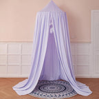 dix-rainbow Princess Decor Canopy for Kids Bed, Soft and Durable Bed Canopy for Girls Room Tent Canopy Dreamy Mosquito Net Bedding, Children Reading Nook Canopies Indoor(Purple)