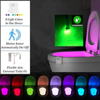4 Pack Motion Sensor LED Night Lights, Two Modes with 8 Colors Changing Toilet Bowl Night Light for Bathroom Washroom, Perfect Detection, Fits Any Toilet Bowl