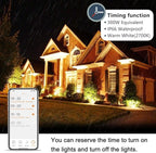 Led Flood Light 30W, 300W Equivalent 3000 LM Outdoor Color Changing Led Stage Landscape Lights, Bluetooth RGBW Smart Floodlights 2700K & 16 Million Colors&Timing& Music Sync, IP66，US 3-Plug (6 Pack)