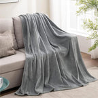 BEDELITE Fleece Blanket Grey Throw Blanket for Couch & Bed, Luxury Plush Cozy Fuzzy Blanket 50" x 60", Super Soft Warm Lightweight Throw Blanket for Travel Camping