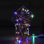 Led Fairy Lights Battery Operated, 2 Packs Mini Battery Powered Copper Wire Starry Fairy Lights for Bedroom, Christmas, Parties, Wedding, Centerpiece, Decoration (5m/16ft Multi-Colored)