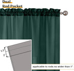 Aiyufeng Hunter Green Sheer Curtain Drapes 63 Inch Length 2 Panels for Living Room, Light Filtering Voile Green Drapes for Bedroom, Patio, Sliding Door, Each 40" W x 63" L