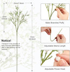 N&T NIETING Babys Breath Artificial Flowers Bulk White, 30Pcs Real Touch Faux Gypsophila Bouquets for Wedding Arch, Event Decor, Party Centerpieces, DIY Floral Arrangements, White