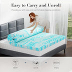 DUMOS Mattress Toppers Memory Foam Twin Size, 2 Inch Thick Bed Topper Pad Cooling Gel Infused Soft Comfy Padding Breathable for Sleeper Sofa Couch RV Camper, CertiPUR-US Certified, Blue