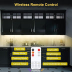LAFULIT 10 PCS Under Cabinet Lights Kit, Stick on Lights, Flexible Led Strip Lights with Remote and Power Adapter, for Kitchen Cabinet Shelf Desk Counter Corner, 4000K Neutral White, 16.4ft