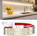 maylit Under Cabinet Strip Lighting Plug in 24in, Ultra Bright Small LED Light Bar, 2700K Warm White, Wired Lights for Kitchen Cabinet, Counter, Workbench, Desk, Closet, Shelf, Indoor