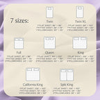 LuxClub 4 PC California King Sheet Set, Breathable Luxury Bed Sheets, Deep Pockets Wrinkle Free Cooling Sheets Machine Washable Hotel Bedding Silky Soft - Lavender Cal King