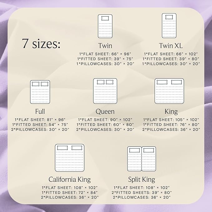 LuxClub 3 PC Sheet Sheets Deep Pockets Wrinkle Free-Kids-Fitted Sheets Machine Washable Hotel Bedding Silky Soft - Lavender Twin