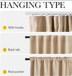 NICETOWN Sliding Door Curtain & Adjustable Ceiling Track Set, W100 xL96 Room Divider Curtain for Office/Hospital Privacy Protection, Thermal Insulated Room Darkning Drape, 1 Panel, Biscotti Beige