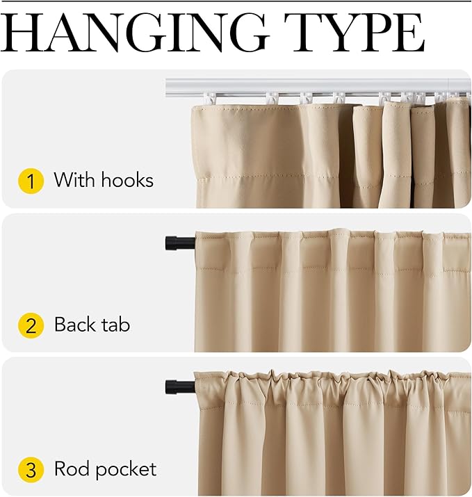 NICETOWN Sliding Door Curtain & Adjustable Ceiling Track Set, W100 xL96 Room Divider Curtain for Office/Hospital Privacy Protection, Thermal Insulated Room Darkning Drape, 1 Panel, Biscotti Beige