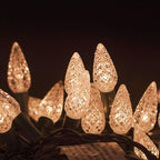 Twinkle Star C6 Christmas String Lights, 50 LED 17ft Battery Operated Fairy Lights with 8 Lighting Modes, Indoor Outdoor Waterproof Lights for Patio Garden Party Wedding X-mas Decoration, Warm White
