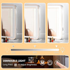 32"x24" Vanity Mirror with Lights, Led Makeup Mirror, Lighted Makeup Mirror with 3 Color Dimmable Lights, Smart Touch Screen Control, Aluminum Metal Frame,USB Charging Port