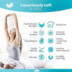 DREAMCARE Sheets Full Size Bed - Cooling Bed Sheets - 6pcs Set - Full Sheet Set - Full Size Sheets - Full Size Sheet Sets Soft & Long Lasting 100% Fine Brushed Polyester with Side Pocket - Light Blue