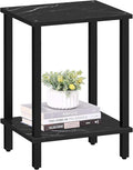 TUTOTAK End Table, Side Table, Nightstand, 2-Tier Storage Shelf, Sofa Side Table for Small Space, Living Room, Bed Room TB01BMK034