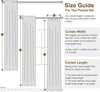 KangBang 72 Inch Wide Blackout Curtains 96 Inches Long, Faux Linen Sliding Door Curtains for Large Windows Modern Farmhouse Thermal Drapes for Living Room 2 Panels, Natural Beige