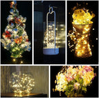 ANJAYLIA 33Ft LED Fairy Lights Battery Operated String Lights 100 LED Firefly Lights Garden Home Bedroom Christmas Party Wedding Festival Decorations, Warm White