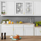 Ravinte Hardware 10 Pack Gold Cabinet Handles, 11.8 Inch (300mm) Finger Edge Pulls, 8.8 Inch Hole Center, Finger Pulls for Cabinets