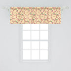 Ambesonne Fruits Window Valance, Modern Illustration Fruit from Abstract Cartoon Drawing Outline Look, Curtain Valance for Kitchen Bedroom Decor with Rod Pocket, 54" X 18", Apple Green Beige and Red