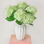 6 Pcs Real Touch Green Hydrangea Artificial Flowers with Stems, Fake Silk Flowers for Outdoors, Artificial Flowers for Home Decor Wedding Bouquets Centerpieces Vase