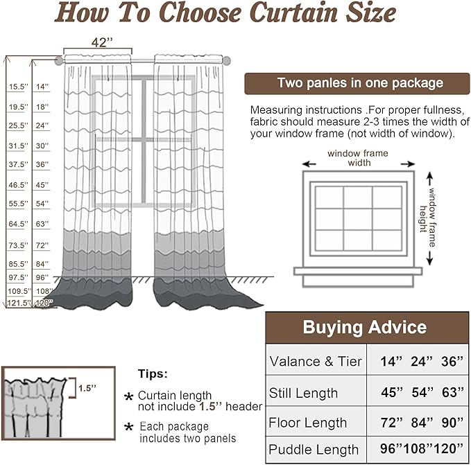 Chyhomenyc Chocolate Brown Sheer Curtains 78 Inches Long 2 Panels Set for Living Room, Light Filtering Voile Lightweight Bedroom Curtains, Rod Pocket Solid Window Treatment Drapes, Each 42W x 78L
