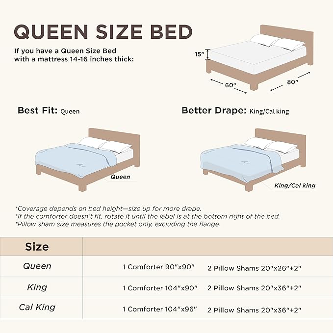 Bedsure Queen Comforter Set - Warm Tan Comforter, Boho Tufted Shabby Chic Bedding for Kids, 3 Pieces Vintage Farmhouse Bed Set for All Seasons, Fluffy Soft Bedding with 2 Pillow Shams
