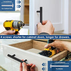 HBL' 20 Pack | 3 Inch Center to Center Matte Black Cabinet Pulls Kitchen Cabinet Handles,Made of Stainless Steel,Ideal for Cabinet,Drawer,Cupboard and Wardrobe.