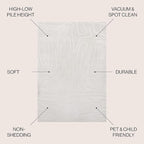 JONATHAN Y Graphic Lines High-Low Indoor Area Rug 8X10 White/Cream, Alcina Modern Scandinavian for Living Room, Bedroom, Kitchen, Easy-Cleaning, High Traffic, Pet-Friendly, Non-Shedding SND102B-8