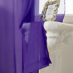 HUTO Purple Sheer Curtains 63 Inch Length for Girls Room Rod Pocket Voile Curtain Panels for Bedroom Living Room,Set of 2 Panels,52”x63”
