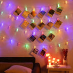 30 LED Photo Clip Fairy Lights - Twinkle Starry Lights for Home, Bedroom, Wall, Halloween, Thanksgiving, Christmas, Party, Wedding Decor - Multicolor