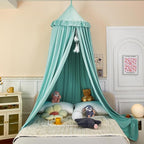 dix-rainbow Princess Decor Canopy for Kids Bed, Soft and Durable Bed Canopy for Girls Room Tent Canopy Dreamy Mosquito Net Bedding, Children Reading Nook Canopies Indoor (Green)