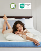 PERLECARE 4 Inch Firm Mattress Topper Queen, Cooling Gel-Infused & Bamboo Charcoal Memory Foam Bed Topper for Pressure Relief, High-Density Mattress Pad with Removable Cover, CertiPUR-US Certified