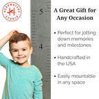Headwaters Studio Wooden Growth Chart – Kids Height Chart, Wall Measurement for Kids, Height Chart for Wall, Growth Ruler for Children – Our Growing Grandkids, Gray (63"x6.7")