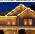 4-Pack Electric Christmas Window Candle Lights Dusk to Dawn with Shatterproof Plastic LED Bulbs, Plug-in Corded Window Candle Lamps, Auto On/Off Light Sensor, 4 Suction Cups Included, Warm White
