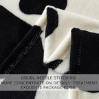 Flannel Fleece Cow Print Blanket Twin Size - Premium Lightweight Anti-Static Super Soft Cozy Plush Cow Blankets, Lightweight Microfiber Winter Warm Throw Blanket 66" x 90"(Black Cow Twin)