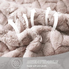 Exclusivo Mezcla Fleece Twin Size Blanket for Bed, 90x66 Inches Soft Cozy Jacquard Flannel Blankets, Lightweight Fuzzy Plush Warm for Winter, Camel