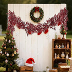 RECUTMS Artificial Hanging Willow Leaves Vine Twigs 2Pcs 5.7Ft Fake Silk Burgundy Leaf Ivy Fall Garland Faux Greenery Indoor Outdoor Valentines Day Wedding Birthday Christmas Thanksgiving Party Decor