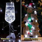 HXWEIYE 6 Pack White Fairy Lights Battery Operated, 7ft 20LED Mini Fairy Mason Jar String Light, Waterproof Firefly Starry Lights for DIY Wedding Party Bedroom Patio Christmas Décor