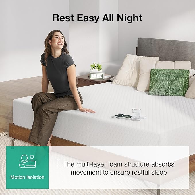 Novilla King Mattress, 12 Inch King Size Memory Foam Mattress with Comfort Foam for Pressure Relief & Cool Fresh Sleep, Removable Washable Cover,Mattresses in a Box,Medium Firm